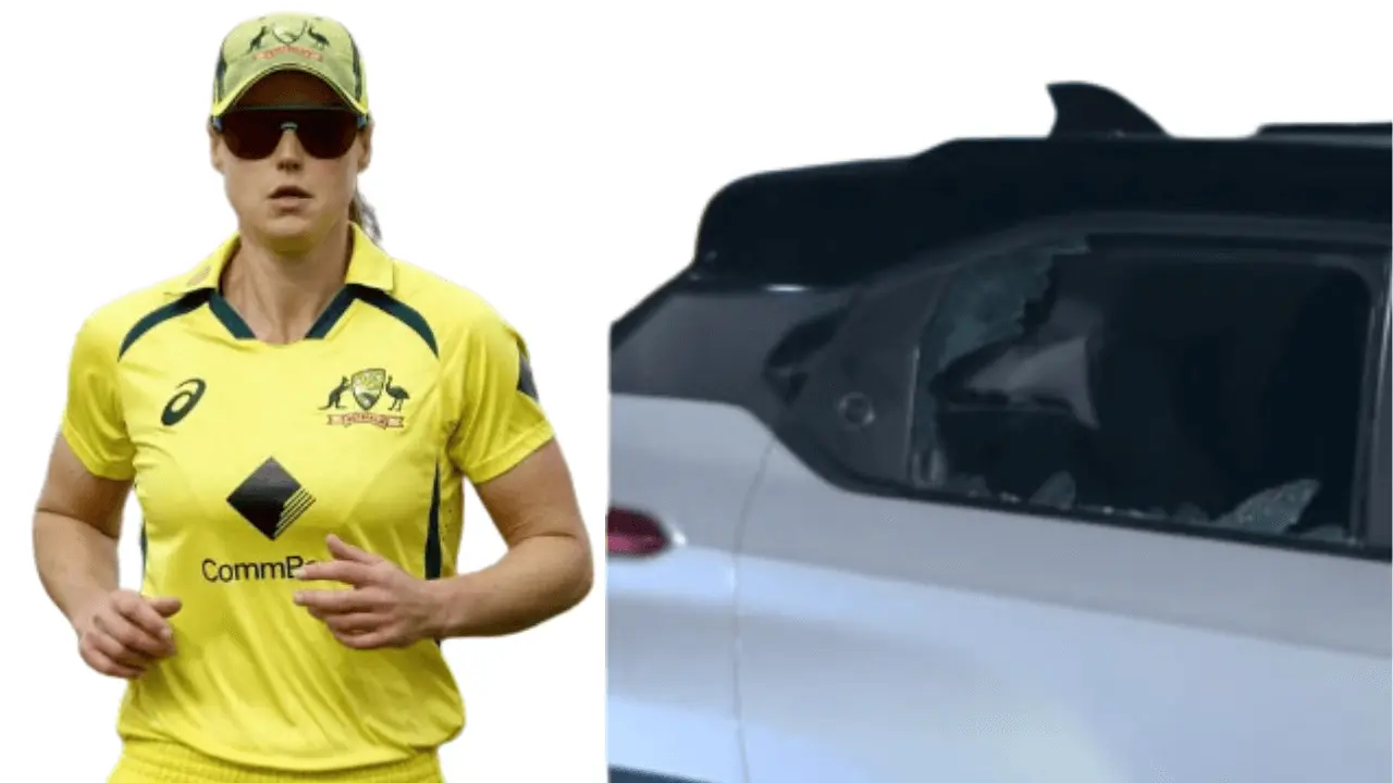 Australian cricketer woman gets gift of shattering car window on her six