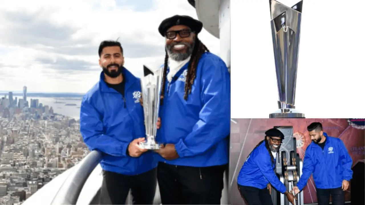 New York: Launch of ICCT Twenty World Cup 2024 Trophy Tour